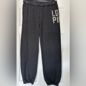 Y2K PINK Victoria's Secret Dark Gray 'LOVE PINK' Jogger Sweatpants